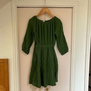 alice and ames green cotton gauze dress - size 7